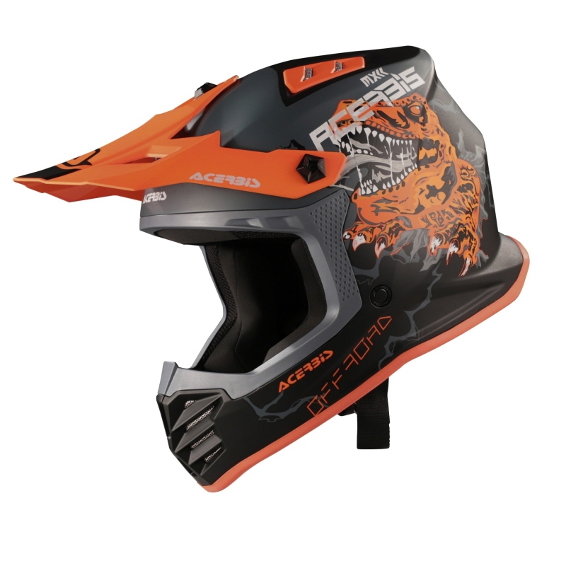 Casco Cross Acerbis PROFILE JUNIOR Nero Arancio fluo