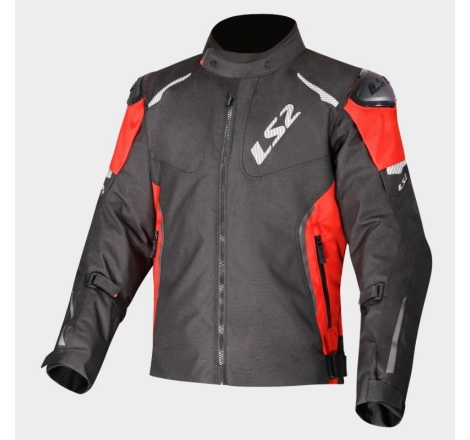 Giubbino moto in tessuto Ixon Zoom Nero Rosso